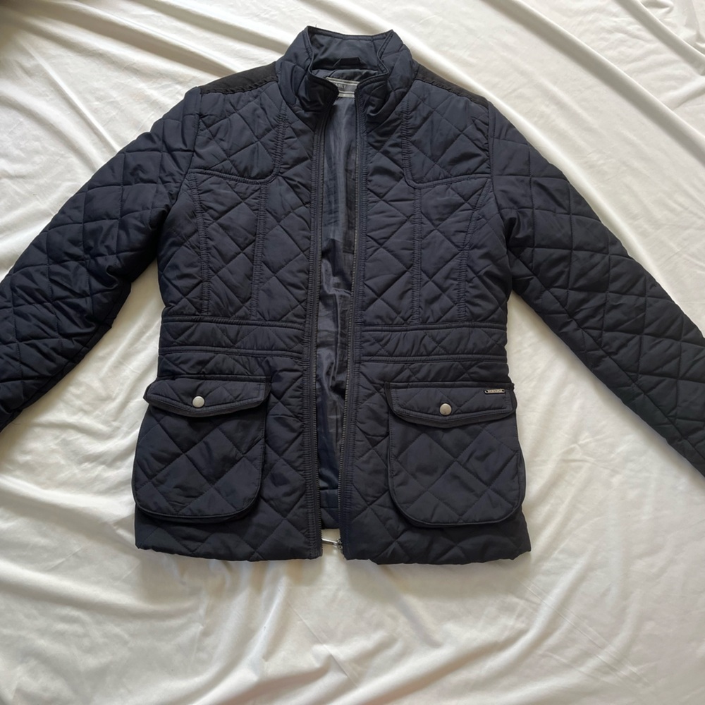 Women’s Quilted Navy Jacket